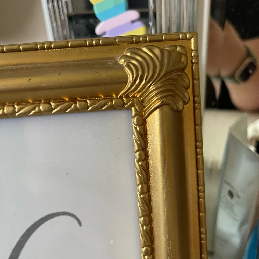 Customized Upcycled Golden Oh La La Picture Frame